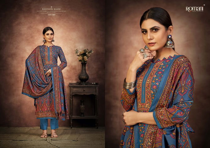 Romani Kashmiri Kaani 2 Premium Pashmina Wholesale Wollen Drees Material Collection